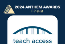 Teach Access Honored as a Finalist in Diversity, Equity & Inclusion – Education or Literacy Platform for the 4th Annual Anthem Awards