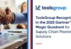 ToolsGroup Recognized in the 2025 Gartner(R) Magic Quadrant(TM) for Supply Chain Planning Solutions for the Second Consecutive Year