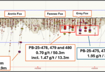 Northern Superior Reports New Discovery With 18.0 Metres of 2.48 g/t Au Including 4.9 Metres of 7.02 g/t Au and Strong Step-Out Results With 50.3 Metres at 0.70 g/t Au Including 13.3 Metres of 1.47 g/t Au at Philibert(1)