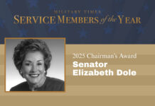 Senator Elizabeth Dole to Receive Military Times Foundation Chairman’s Award