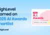 HighLevel Shortlisted in the 2025 A.I. Awards in Multiple Categories