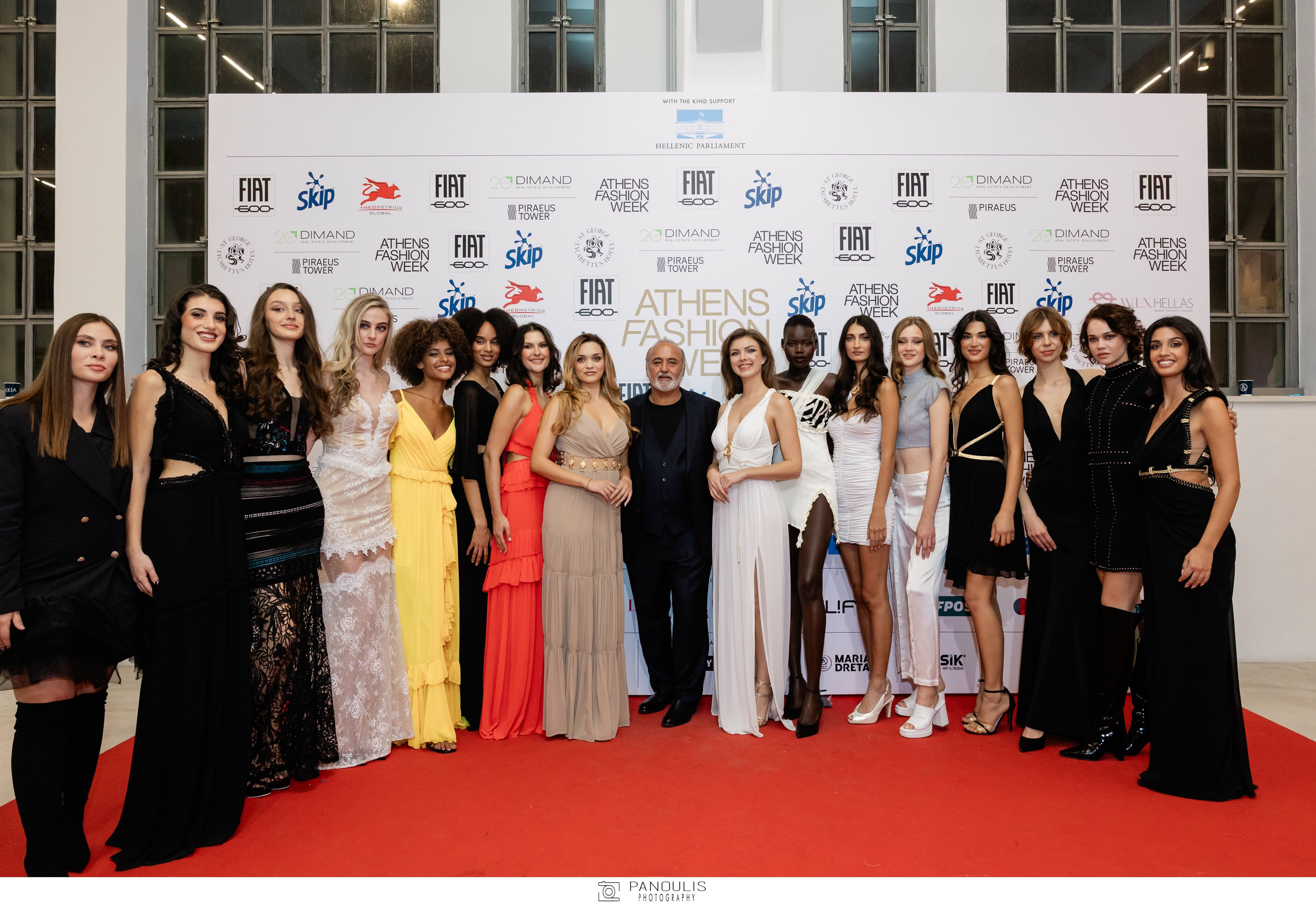 Sam Stathis with Olympic Angels at Athens Fashion Week