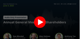Nano One Provides Summary of the Results from 2026 Annual General Meeting